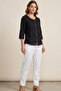 100% Organic Cotton Women's Authentic Blouse with Embroidered Front and Button Detail - 2
