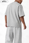  Printed Cotton Fabric Unisex Oversize T-Shirt-Sweatpants Set - 4