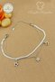 316L Steel Anklet - Black and White Star 2-Chain Combination 316L Steel Anklet 21+5cm - 4