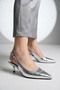 Zeyn 4013 Silver Heeled Women's Shoes