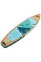 Super Wide Inflatable Paddle Board, Ultra Stable Stand Up Paddleboards for 450lb/3 People/Family/Yoga/Big Size - 3