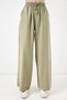 Women's High Waist Wide Leg Green Palazzo Trousers - 3