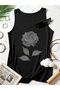 Women's Mix Printed Half V-Neck Sleeveless Regular Fit Comfortable T-Shirt