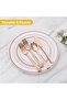 Premium Rose Golden Plastic Cutlery Set, 30 Pieces Flatware Collection (10 Spoons, 10 Forks, 10 Knives) - 7