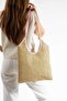 Natural Wicker Textured Double Bag Set Daily Use Large Size Shoulder and Hand Bag (Length 27 cm Width 30 cm) - 2