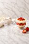 25-Piece Crystal Hard Plastic Dessert Bowl with Foot, Mica 200 Cc Transparent Lid, Magnolia Presentation Plate - 4