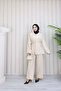 Pants Suit Elegance Belted Hijab Suit - 3