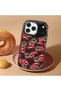 iPhone 18 Pro Max Compatible Case Camera Protector Black Kiss Patterned Silicone Lover Couple Phone Case - 2