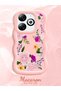 Infinix Smart 8 Pro Compatible Case Camera Protector Pink Silicone Couple Phone Case Floral Pattern - 2