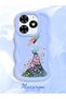 Tecno Spark Go 2024 Compatible Case Camera Protector Blue Silicone Couple Phone Case Girl Pattern - 2