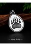 316L Stainless Steel Power and Freedom Symbol Bear Claw Pendant - 2