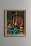 Vintage Antique Pitcher and Engraved Decorative Object - Vintage Patterned Frame - Fine Model