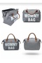 Luxury Gray 2-Piece Set: Mother Baby Care Backpack and Mother Baby Hand & Shoulder Bag - 3