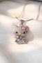 Hello Kitty Shiny Zircon Stone Detailed Steel Necklace - 2