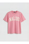 Pink Malibu Printed Oversize Women's T-Shirt