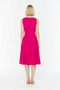 Women's Sleeveless Crew Neck Waist Cut-Out Pleated Midi Woven Dress Casual Comfortable Modern Stylish Comfortable - 5