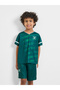 Kids Football Inspired KSA Print Jersey T-Shirt and Shorts Set - 2