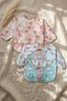 Teddy Guard Liquid-Proof Long Sleeve Baby Bib Set of 2 - 6-24 Months Stain-Proof Blw Compatible Bear - 3