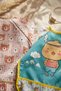 Set of 2 Waterproof Sleeved Baby Bibs - 6-24 Months, Teddy Bear and Chick Pattern, Stain Resistant, Elastic - 6