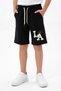 Los Angeles Print Detailed Boys' Double Pocket Capri Pants with Elastic Waistband - 2