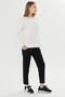 Women's Cotton Crew Neck Printed Tracksuit Set Black 8511-S - 6