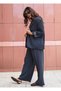 Black Color Modal Oversize Blazer Jacket