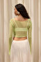 Yenka Basic Thin Green Knitwear Crop - 5
