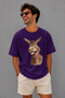 Funny Donkey Character Printed Unisex Oversize T-Shirt – Cotton Crew Neck Casual T-Shirt