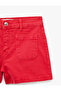 Pocket Detailed Regular Waist Cotton Slim Fit Mini Shorts - 6