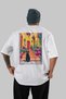 For the Love of Cats 55 Cats Printed White Oversize T-Shirt 100% Cotton Unisex Cat Lover Premium Design - 2