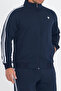 Men's Navy Blue Half Turtleneck Two Thread Large Size Tracksuit Set Lcv201550B - 6