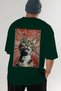 For the Love of Cats 60 Cats Printed Green Oversize T-Shirt 100% Cotton Unisex Cat Lover Premium Design - 6