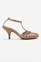 Ovier Dark Beige Women's Heeled Shoes with Suede Accessories - 4