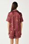 Luna Touch Shirt Shorts 2-Piece Satin Set Tile - 4