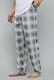 Plaid Lounge Pants with Drawstring Waist - 3