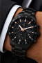 Men's Wristwatch Steel Band Black Color Functional Premium Design with Calendar Gift Boxed