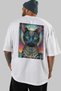 For the Love of Cats 66 Cats Printed White Oversize T-Shirt 100% Cotton Unisex Cat Lover Premium Design - 5