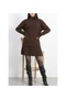 Women's Knitwear Set with Mini Skirt and High-Neck Sweater - 3