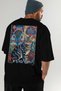 77 Cats for the Sake of Cat Love Printed Black Oversize T-Shirt 100% Cotton Unisex Cat Lover Premium Design - 8