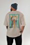 99 Cats for Cat Lovers Printed Beige Oversize T-Shirt 100% Cotton Unisex Cat Lover Premium Design - 4