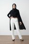 Marian Women's White High Waist Oversize Wide Leg 106 cm Length Lycra Fabric Trousers2026