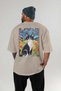 For the Love of Cats 78 Cat Printed Beige Oversize T-Shirt 100% Cotton Unisex Cat Lover Premium Design - 4