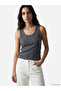 Esvab • Modern & Distinctive U Roba Collar Stoned Women's Tank Top - 2