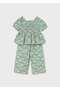 Baby Girl Floral Pants Set Green - 2