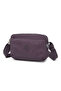 Daily Small Size Waterproof Lightweight Crinkle Fabric Women's Shoulder Bag Plum - 2