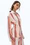 Linen-blend wrap shirt