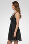 Women Metallic Mini Dress, Silver - 4