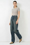 Women's High Waist Baggy Cotton Indigo Jeans - 5