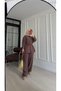 Women's Button Detail Linen Set - 4