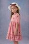 Girl's Cherry Embroidered Lace Collar Brode Dress with Hat - 100% Cotton Lining - 5